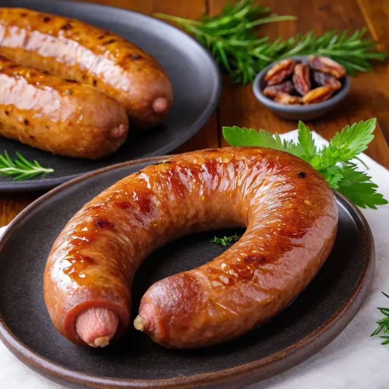 Рецепт Домашняя колбаса с финиками и имбирем