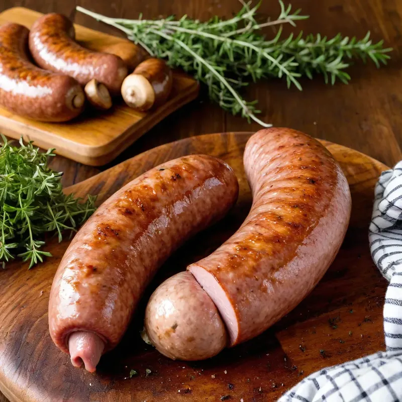 Рецепт Домашняя колбаса с грибами и тимьяном