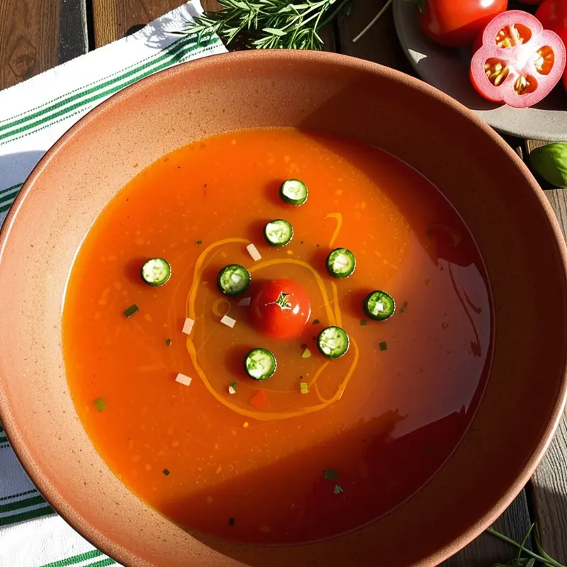 Рецепт Гаспачо с крыжовником и эстрагоном
