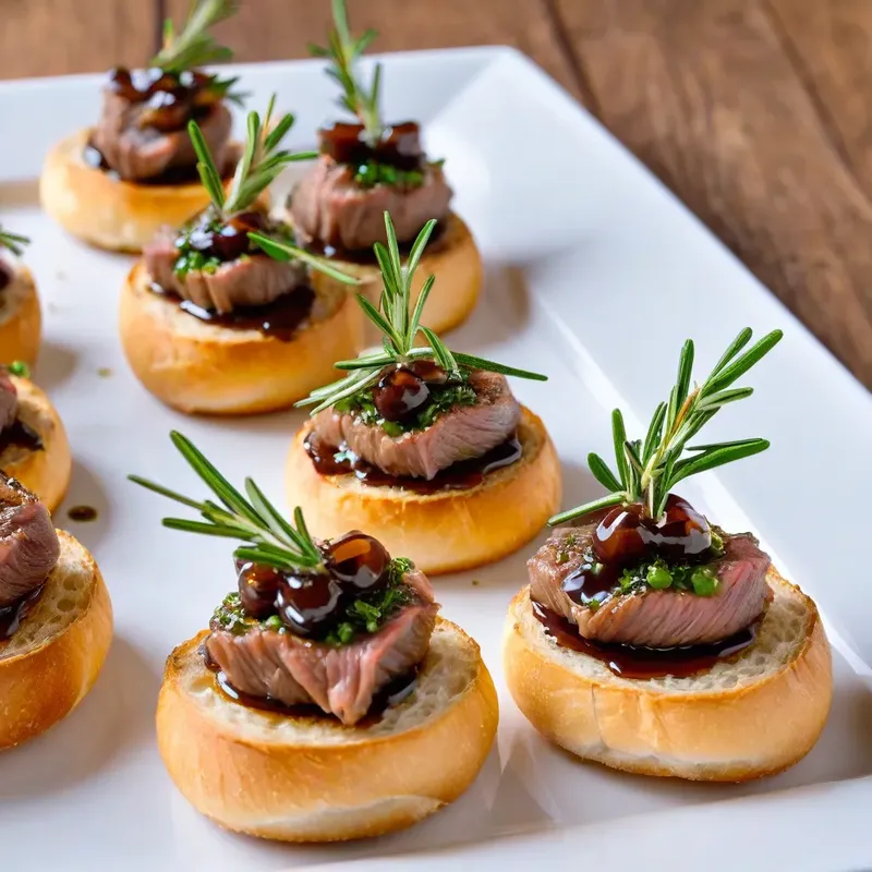 Рецепт Горячие канапе с ягненком и розмарином