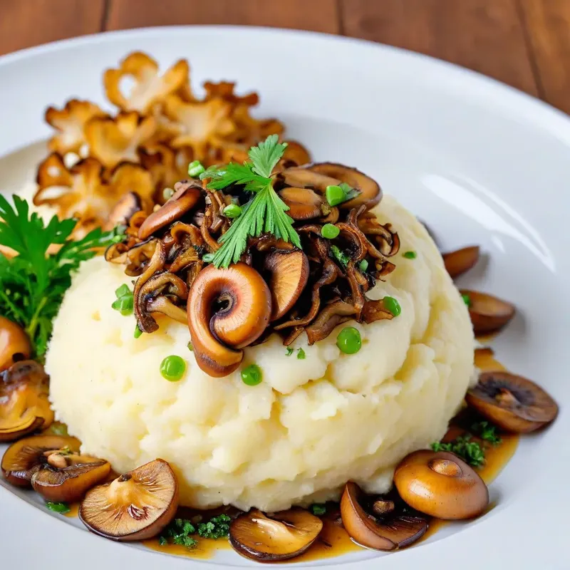 Рецепт Картофельное пюре с грибами и жареным луком