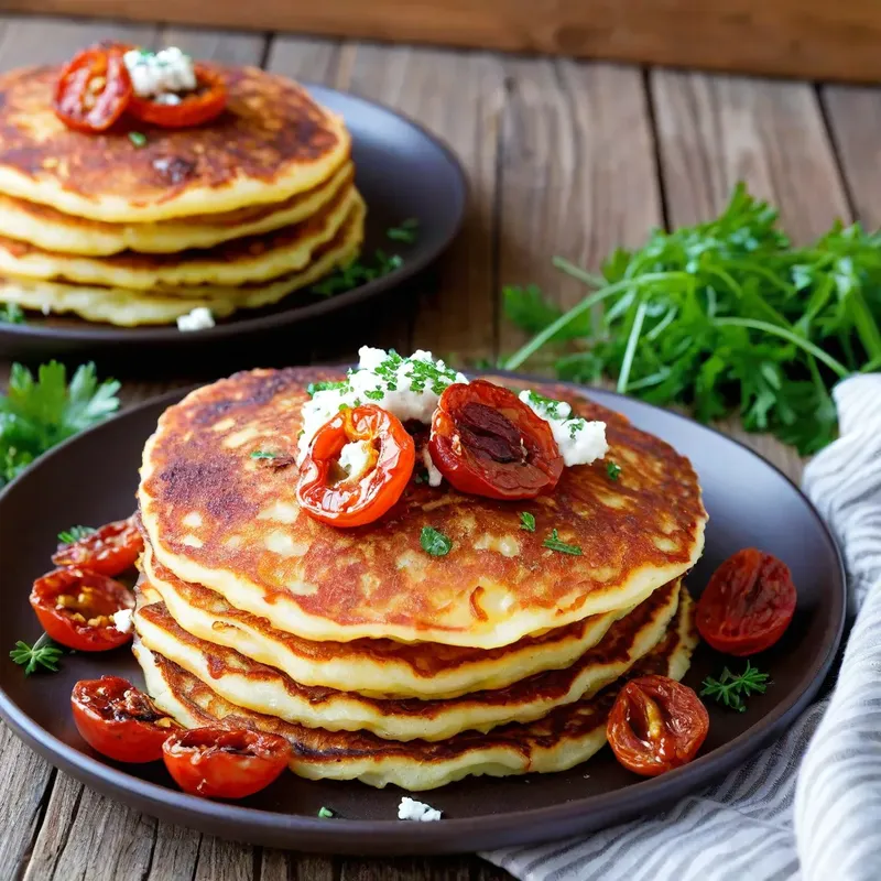 Рецепт Картофельные драники с фетой и вялеными томатами
