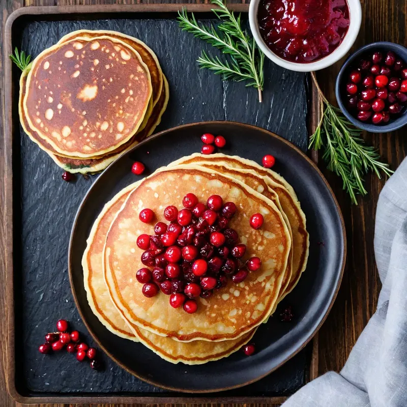 Рецепт Картофельные драники с индейкой и клюквенным соусом