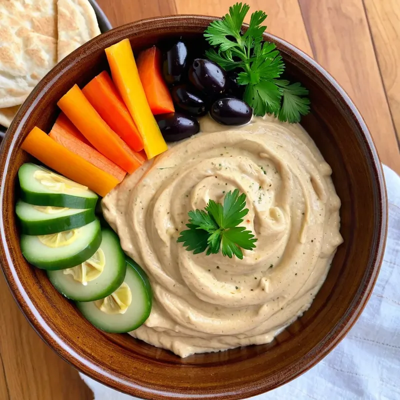 Рецепт Хумус с маслинами и лимонным соком