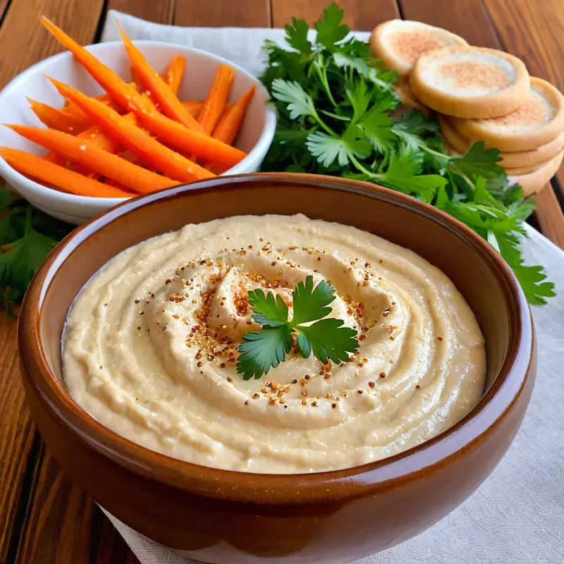 Рецепт Хумус с печеным чесноком и кунжутом