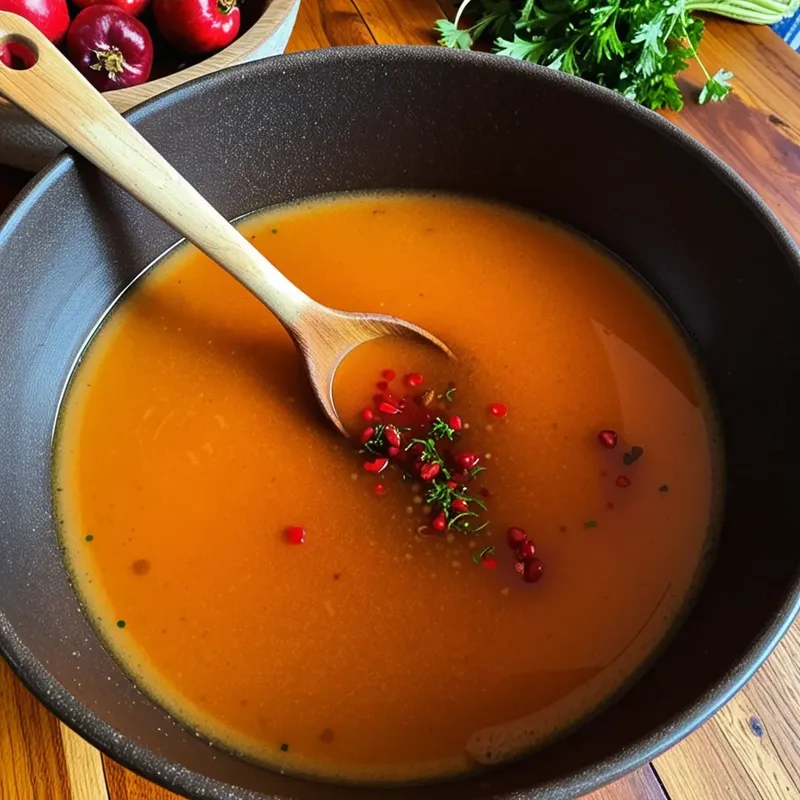 Рецепт Костный бульон с паприкой и душистым перцем