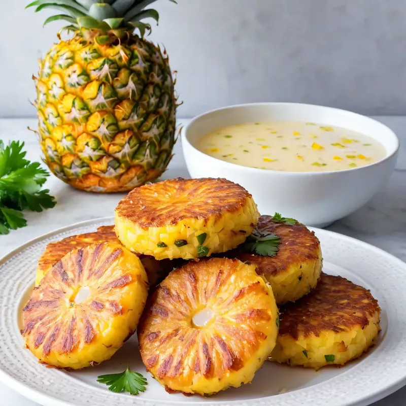 Рецепт Котлеты с ананасом и кокосовой стружкой