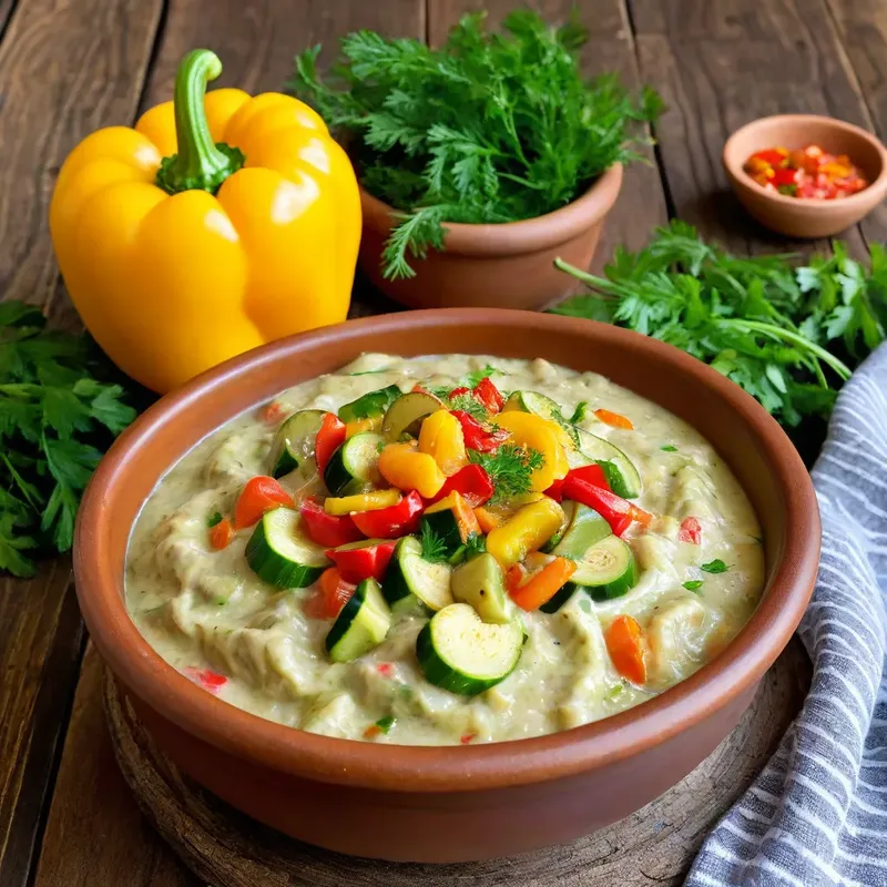Рецепт Кулеш с кабачками и сладким перцем