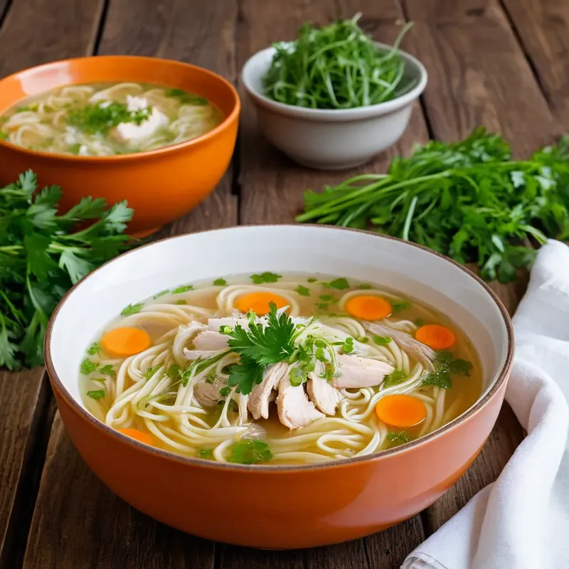 Рецепт Куриный суп с лапшой и зеленью