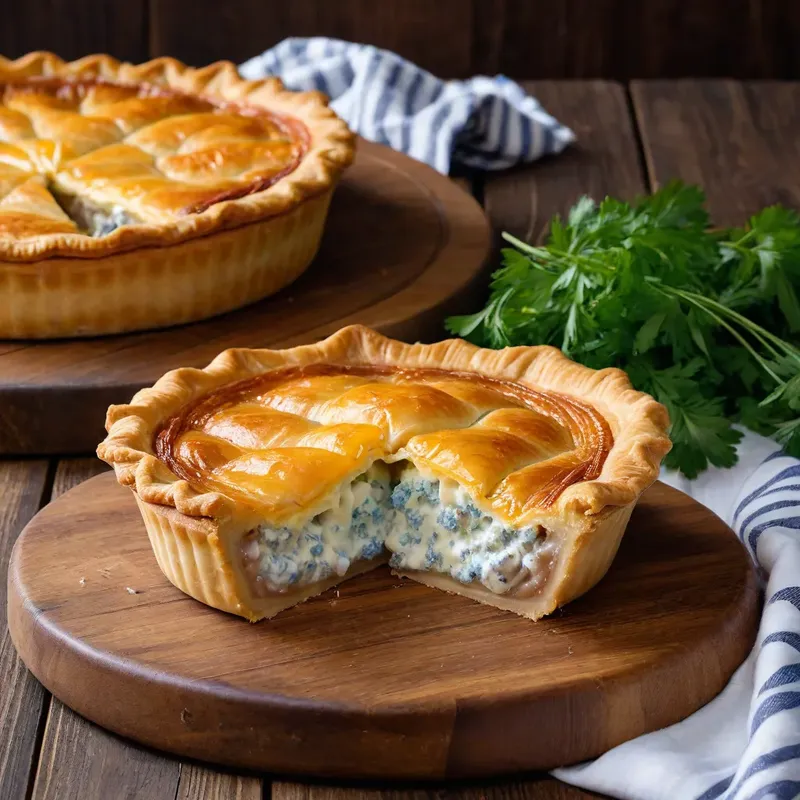 Рецепт Мясной пирог с курицей и сыром дор блю