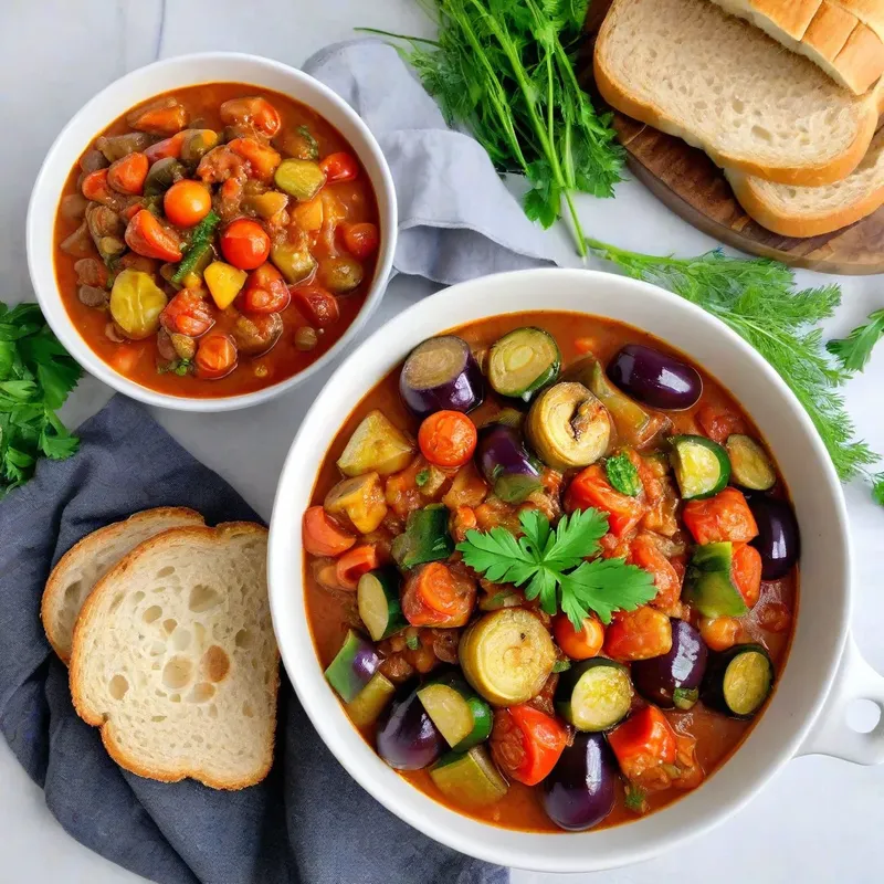 Рецепт Овощное рагу с баклажанами и кабачками