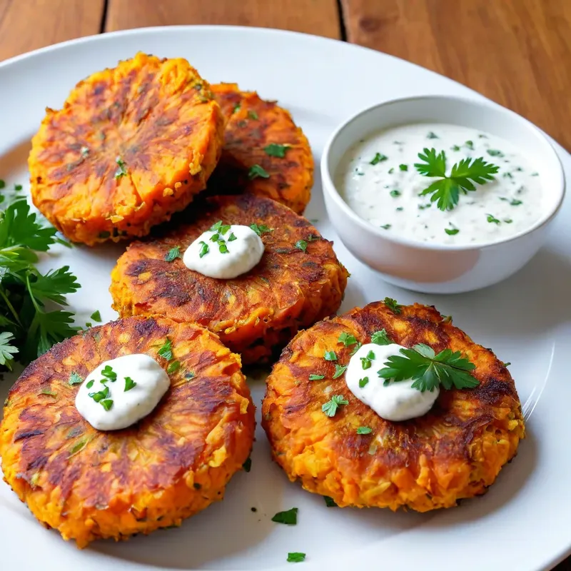 Рецепт Овощные котлеты с бататом и рисовой мукой