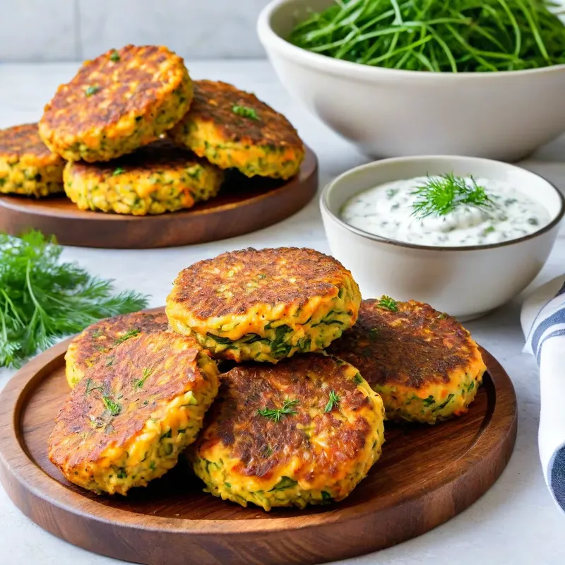 Рецепт Овощные котлеты с морковью и кабачком