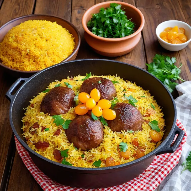Рецепт Плов с бараниной и алычой