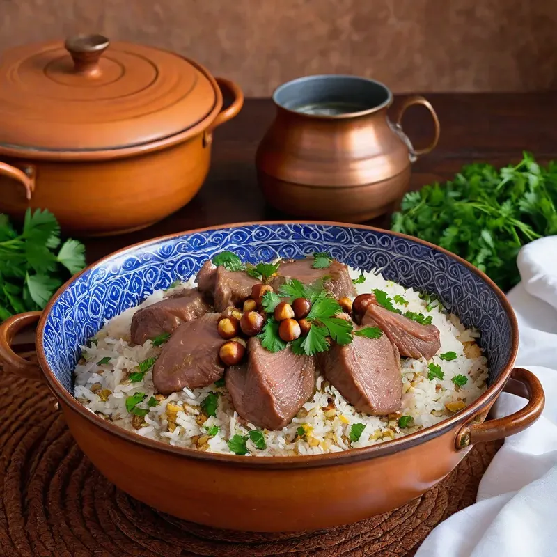 Рецепт Плов с бараниной и каштанами