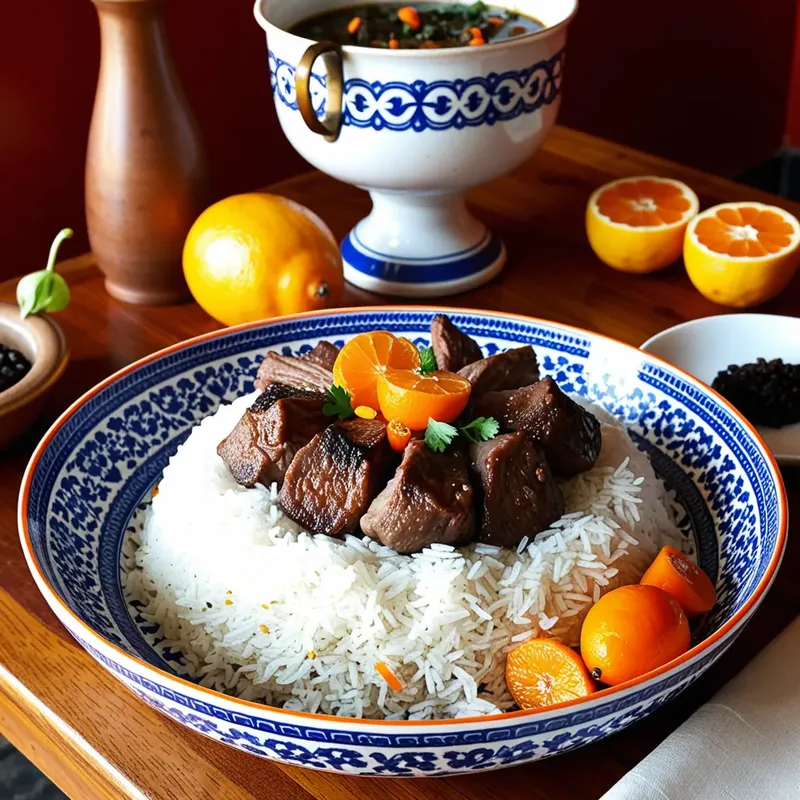 Рецепт Плов с бараниной и кумкватом