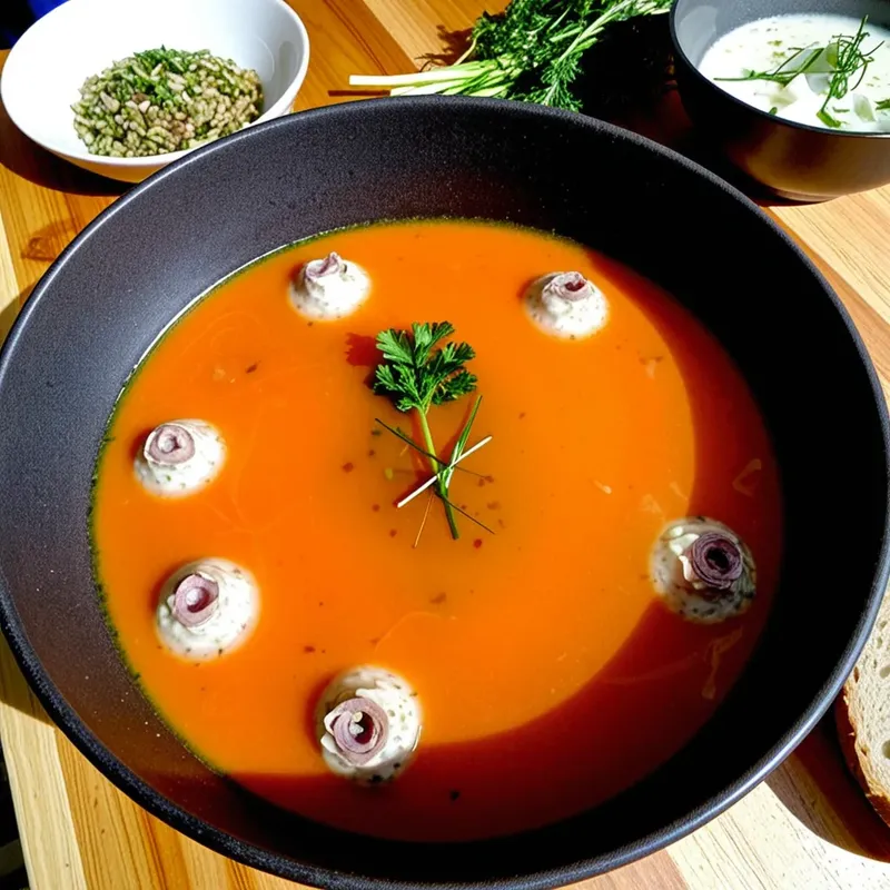 Рецепт Рассольник с бараниной и ревенем