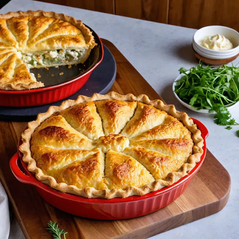 Рецепт Рыбный пирог с сайрой и цветной капустой