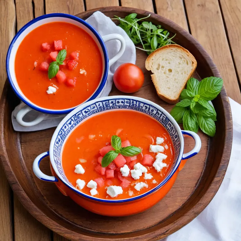Рецепт Сальморехо с арбузом и фетой