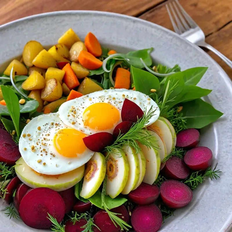 Рецепт Сельдь под шубой с фейхоа и кедровыми орешками