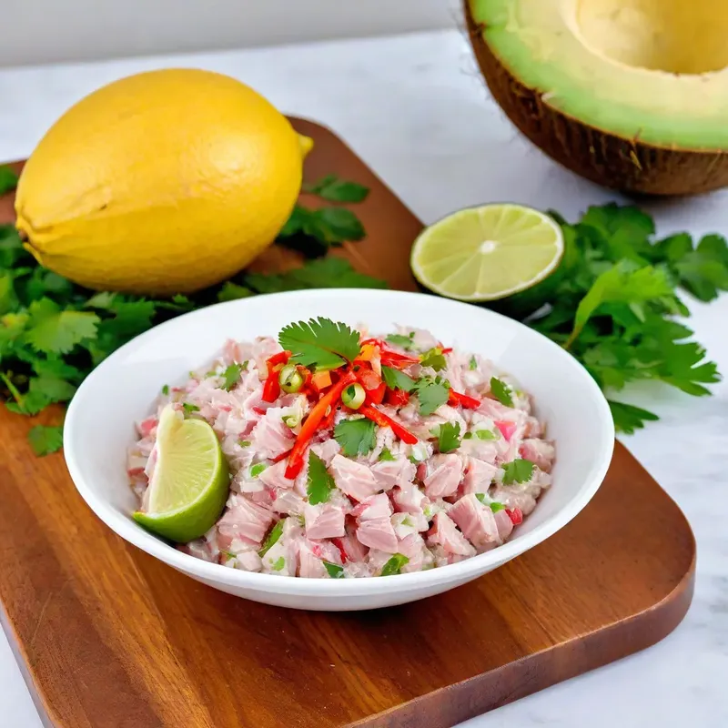 Рецепт Севиче из тунца с кокосом и лаймом