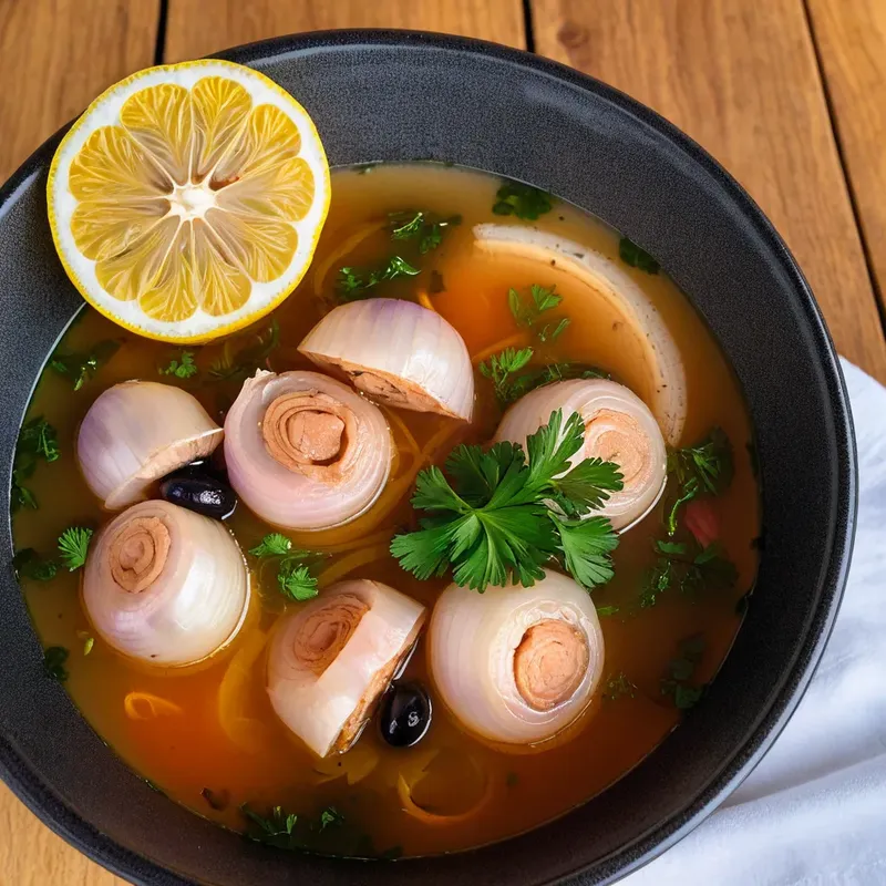 Рецепт Солянка с копчёной курицей и маринованным луком