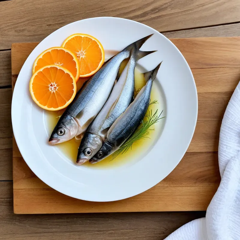 Рецепт Солёная сельдь с апельсином и фенхелем