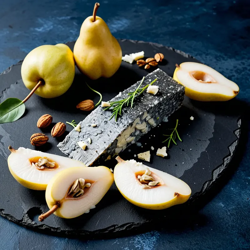 Рецепт Солёная сельдь с грушей и голубым сыром