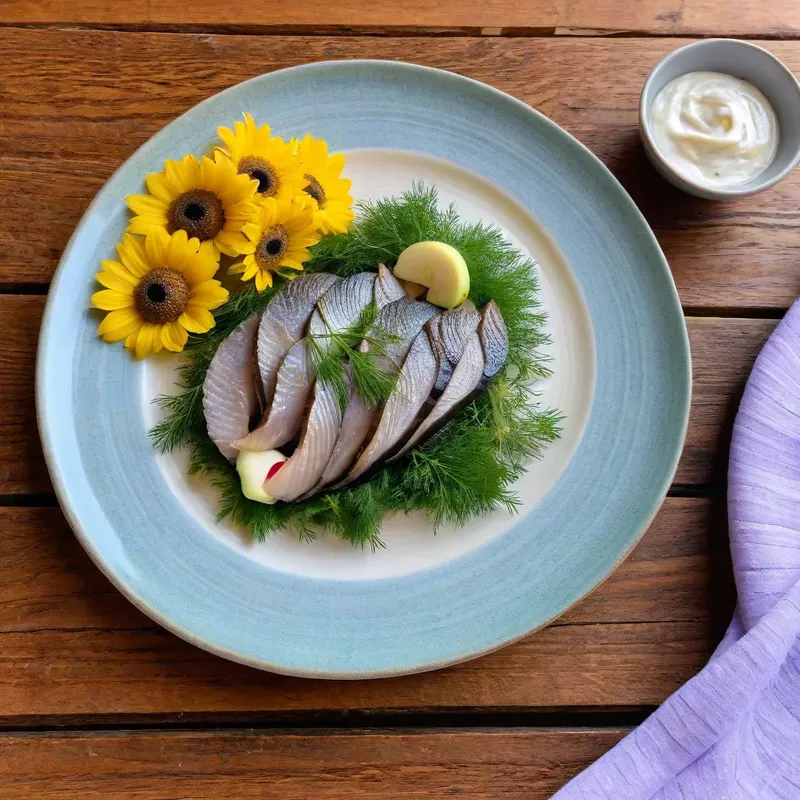 Рецепт Солёная сельдь с яблоком и луком