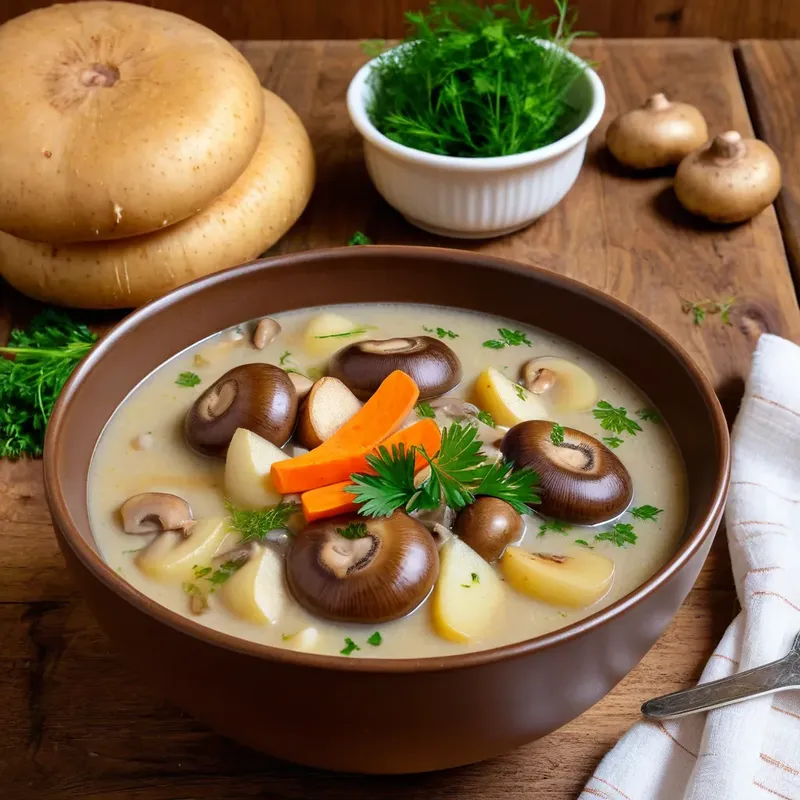 Рецепт Суп с грибами и картофелем