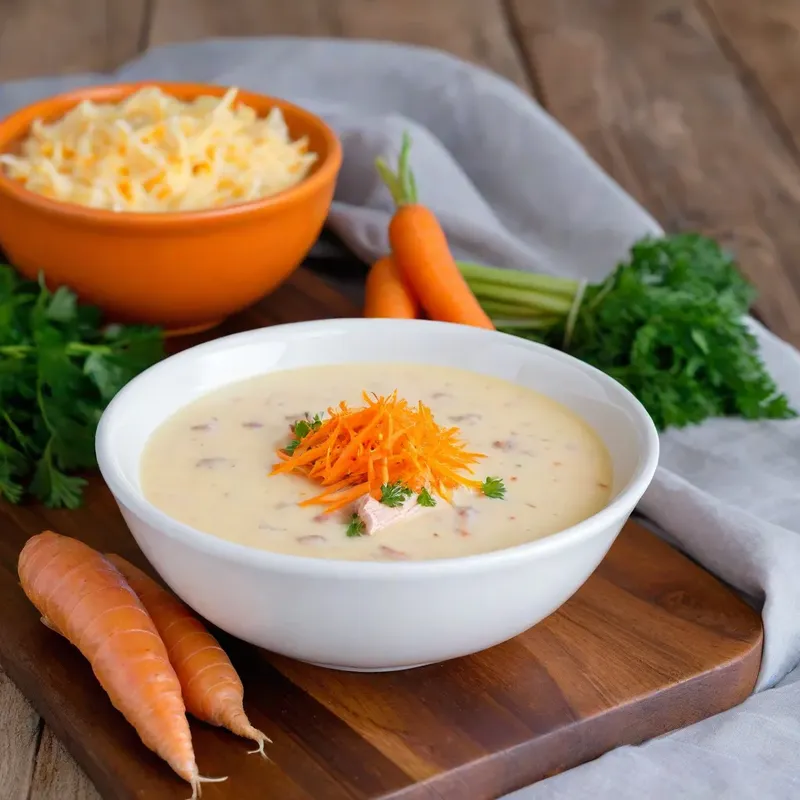 Рецепт Суп с копченой курицей и плавленым сыром