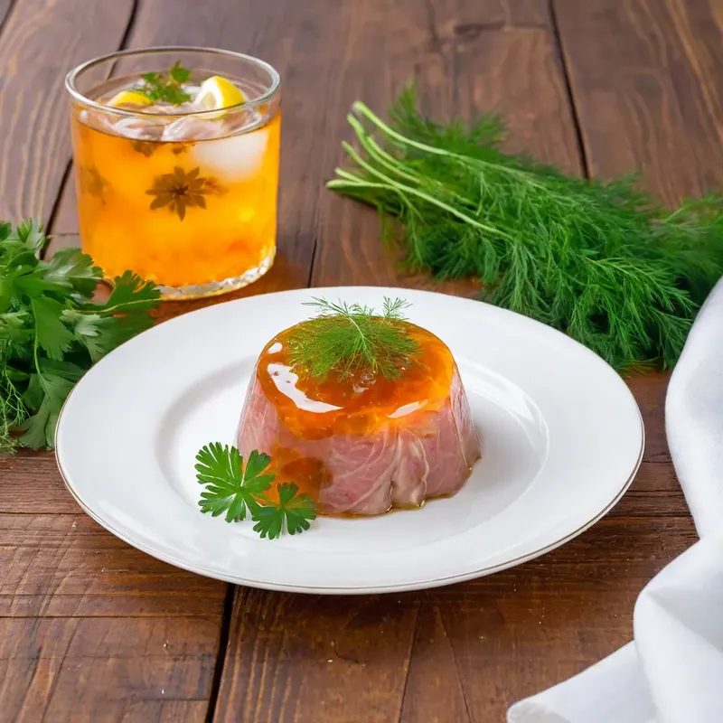 Рецепт Свиной холодец с чесноком и зеленью