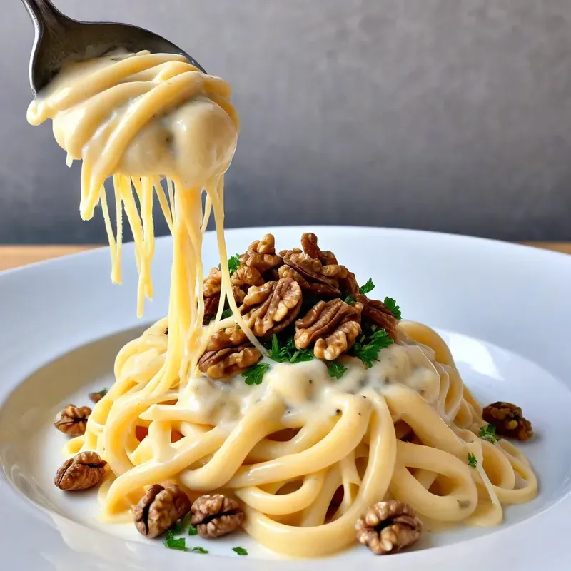 Рецепт Сырная паста с трюфелем и грецкими орехами