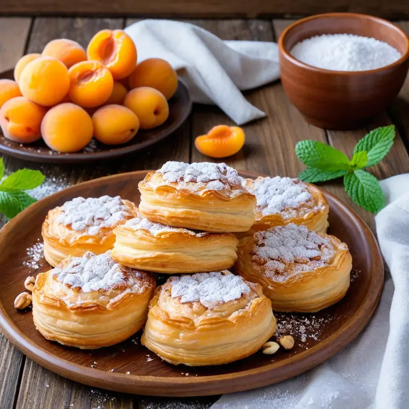 Рецепт Сырные конвертики с курагой и фундуком