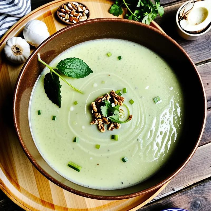 Рецепт Таратор с огурцом и кинзой на кокосовом молоке