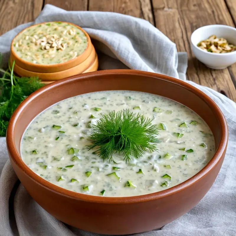 Рецепт Таратор с огурцом и укропом на ряженке