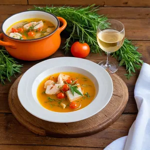 Буйабес с морским языком и эстрагоном