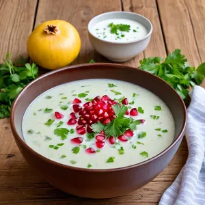 Чалоп с гранатом и кинзой