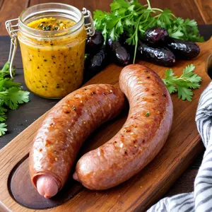 Домашняя колбаса с черносливом и кориандром
