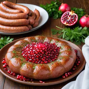Домашняя колбаса с гранатом и зирой