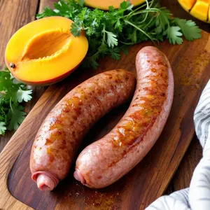 Домашняя колбаса с манго и куркумой