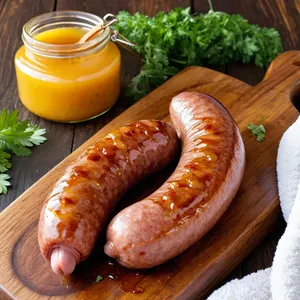 Домашняя колбаса с медом и горчицей
