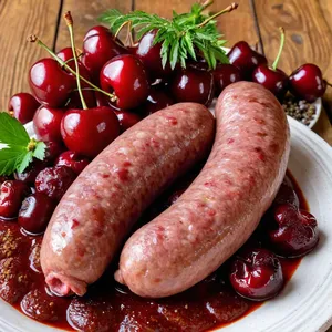 Домашняя колбаса с вишней и душистым перцем
