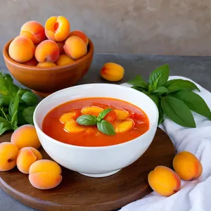 Гаспачо с абрикосом и ванилью