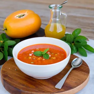 Гаспачо с фейхоа и мятой