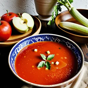 Гаспачо с сельдереем и яблоком