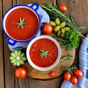 Гаспачо с виноградом и розмарином