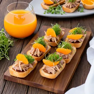Горячие канапе с уткой и апельсиновым чатни