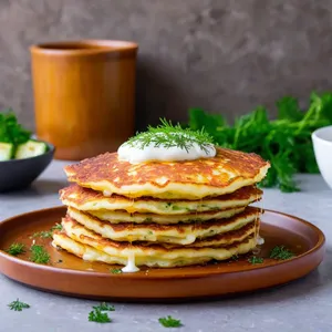 Картофельные драники с кабачком и сырной корочкой