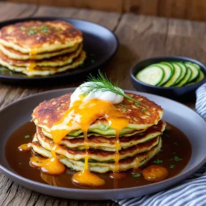 Картофельные драники с цукини и чеддером